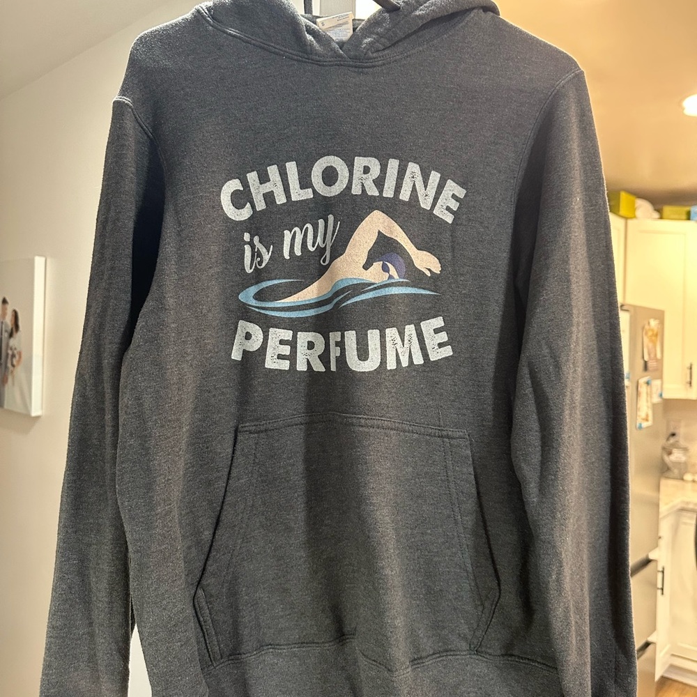 Gray Hoodie with Graphic Print